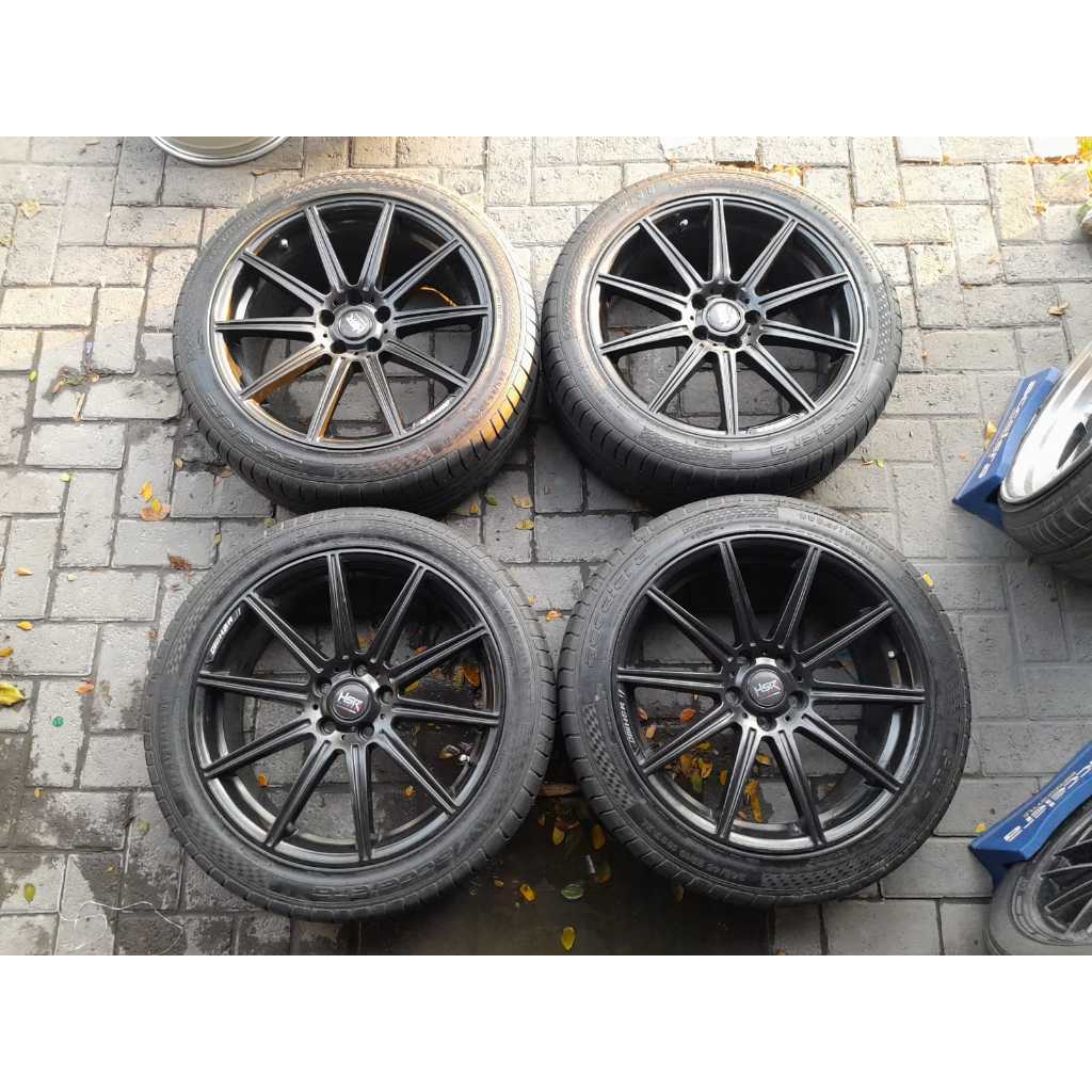 Velg Mobil Bekas Ring 19 Lubang Baut 5 LUBECK HSR R19X8-9 5X114,3 BAN 245 45 R19