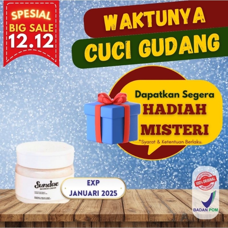 SUNDAE - Shower Cream - Funilla / Sabun Mandi Untuk Kulit Keratosis Pilaris, Chicken Skin