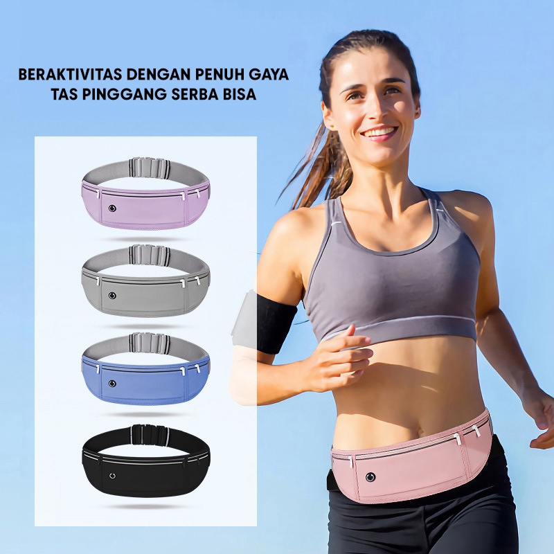 Tas Pinggang Olahraga Serbaguna Sport Waist Bag Running Bag Tas Pasar Ibu Berlari