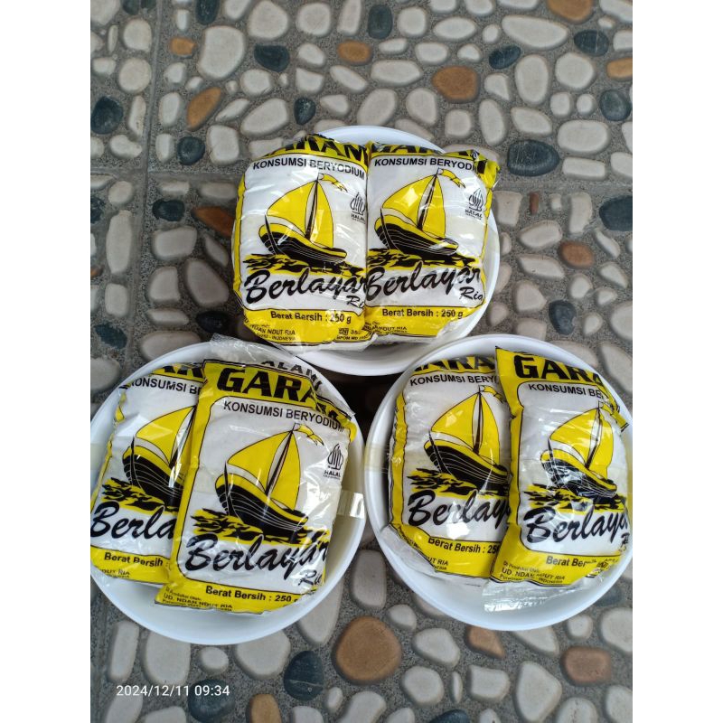

(3pc) Garam Beryodium Cap Berlayar 250gr FREE Mangkok Plastik