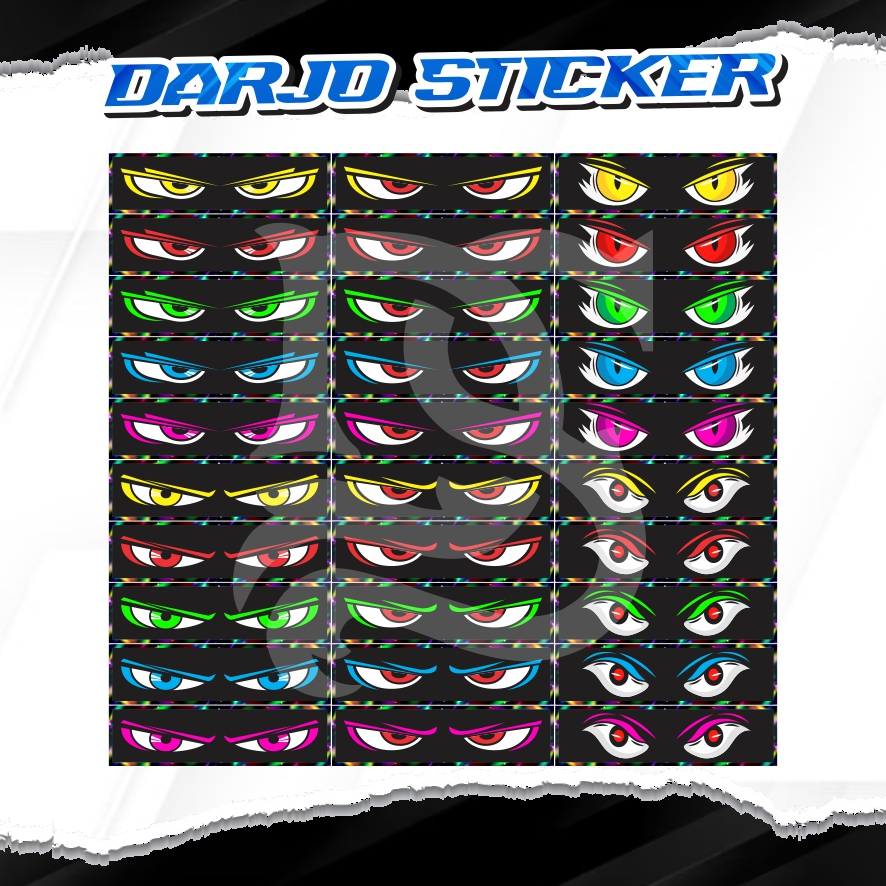 HOLOGRAM ISI 30PCS Stiker Strobo Mata Bis | Aksesoris Miniatur