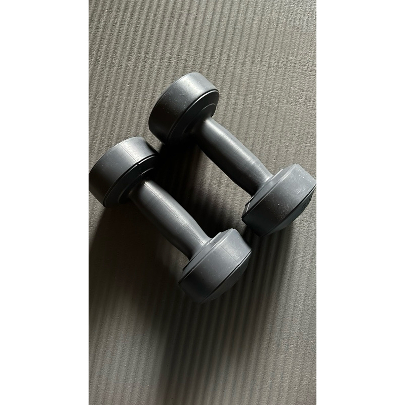 Preloved dumbell 1kg set dumbel second 2kg pl barbel set