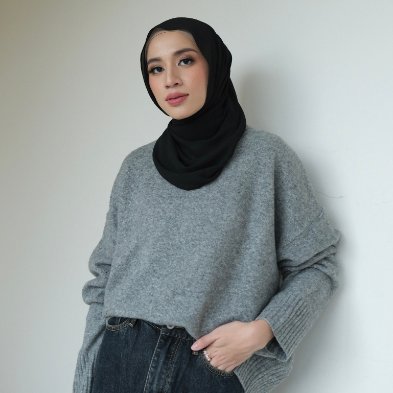 GONEGANI OFFICIAL - Blouse Rajut Polos Wanita Aigo Sweater