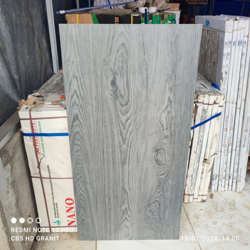 Granit lantai 60x120 motif kayu Matt office Wood grey grace