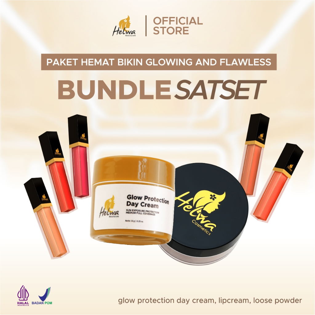 HELWA BEAUTYCARE - Bundling SatSet (Glow Protection day cream, Lipcream, Loose Powder)