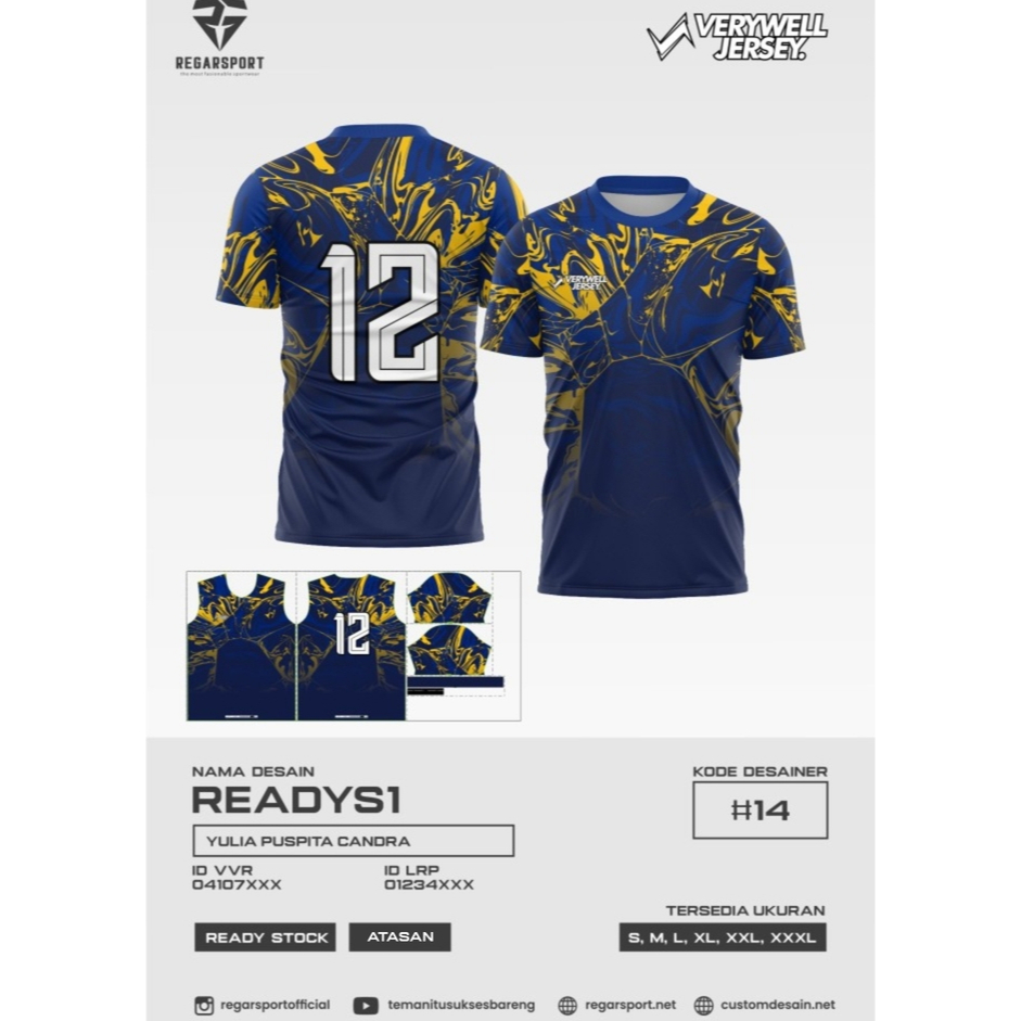 REGARSPORT - 97 Jersey atasan lengan pendek verywell, sepak bola