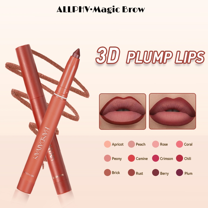 HANDAIYAN 12 Colors Matte Lip liner Pencil Lip Makeup Waterproof Lipliner