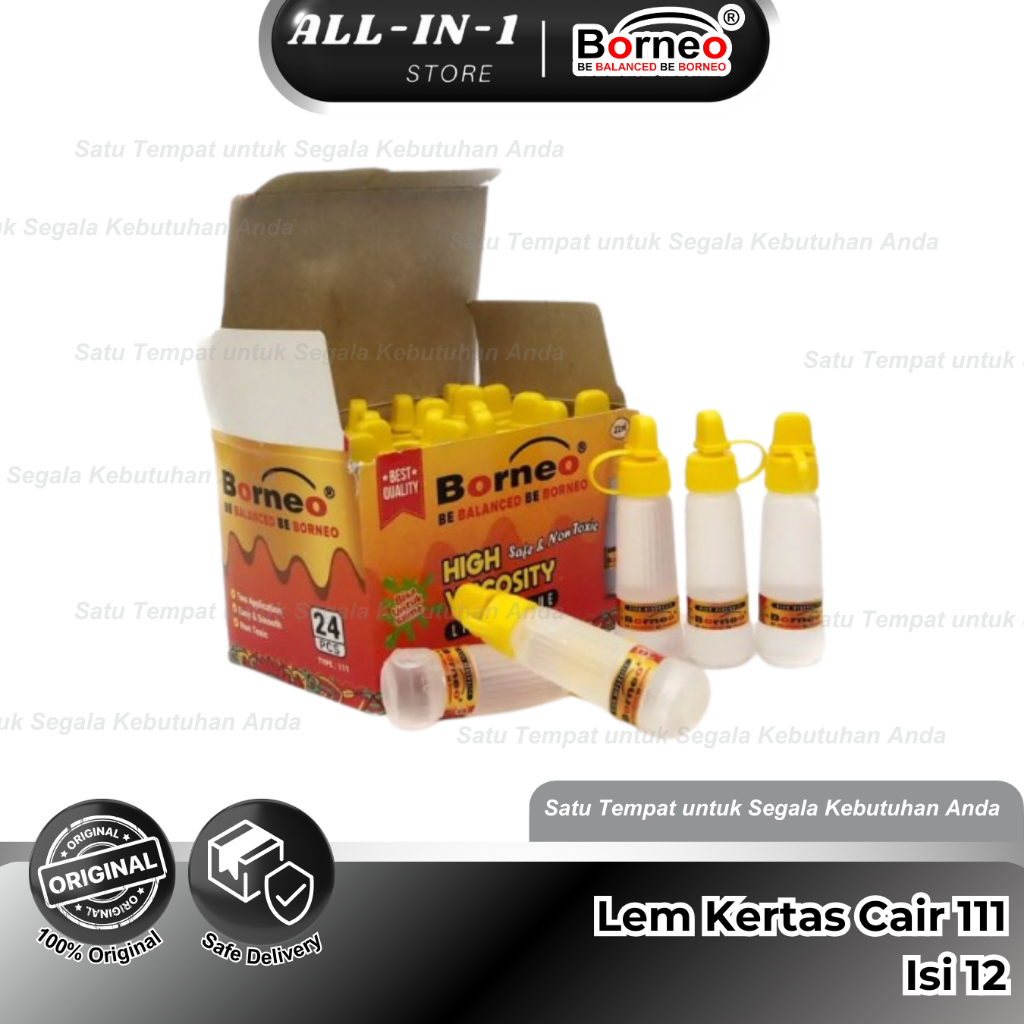 

12 Pcs - Borneo Lem Cair 111 (22 ml) - Liquid Glue