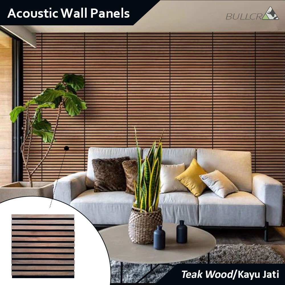Panel dinding kayu akustik Wooden Slat Panel Acoustic