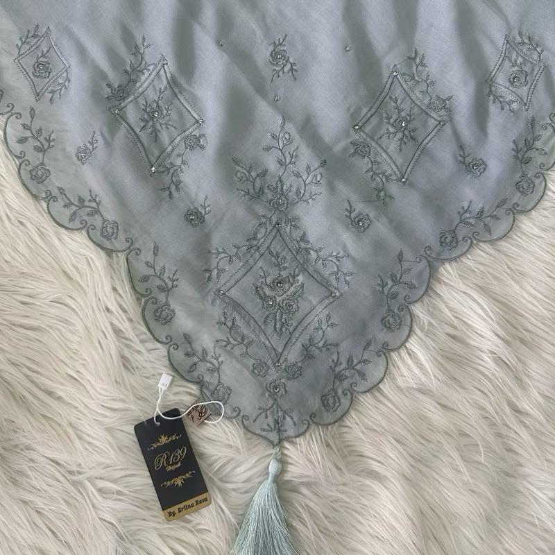 HIJAB MEWAH PARIS BORDIR PAYET ADIBA ORIGINAL R139 HIJAB // SEGIEMPAT MEWAH PARIS BORDIR PAYET ADIBA