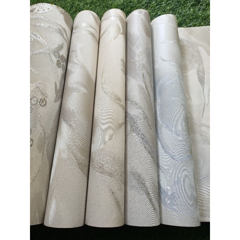 Wallpaper Terbaru Motif Marbel Granit Berhias Bunga Merambat