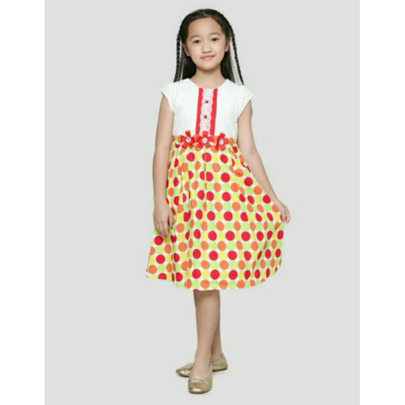 Gaun Anak Motif Polkadot - Dress Donita Polkadot