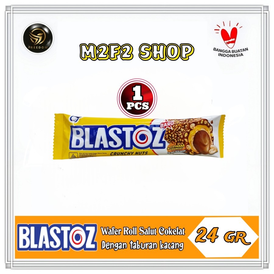 

Tango Wafer Roll Blastoz Crunchy Nuts | Krim Cokelat Taburan Kacang - 24 gr (Kemasan Satuan)