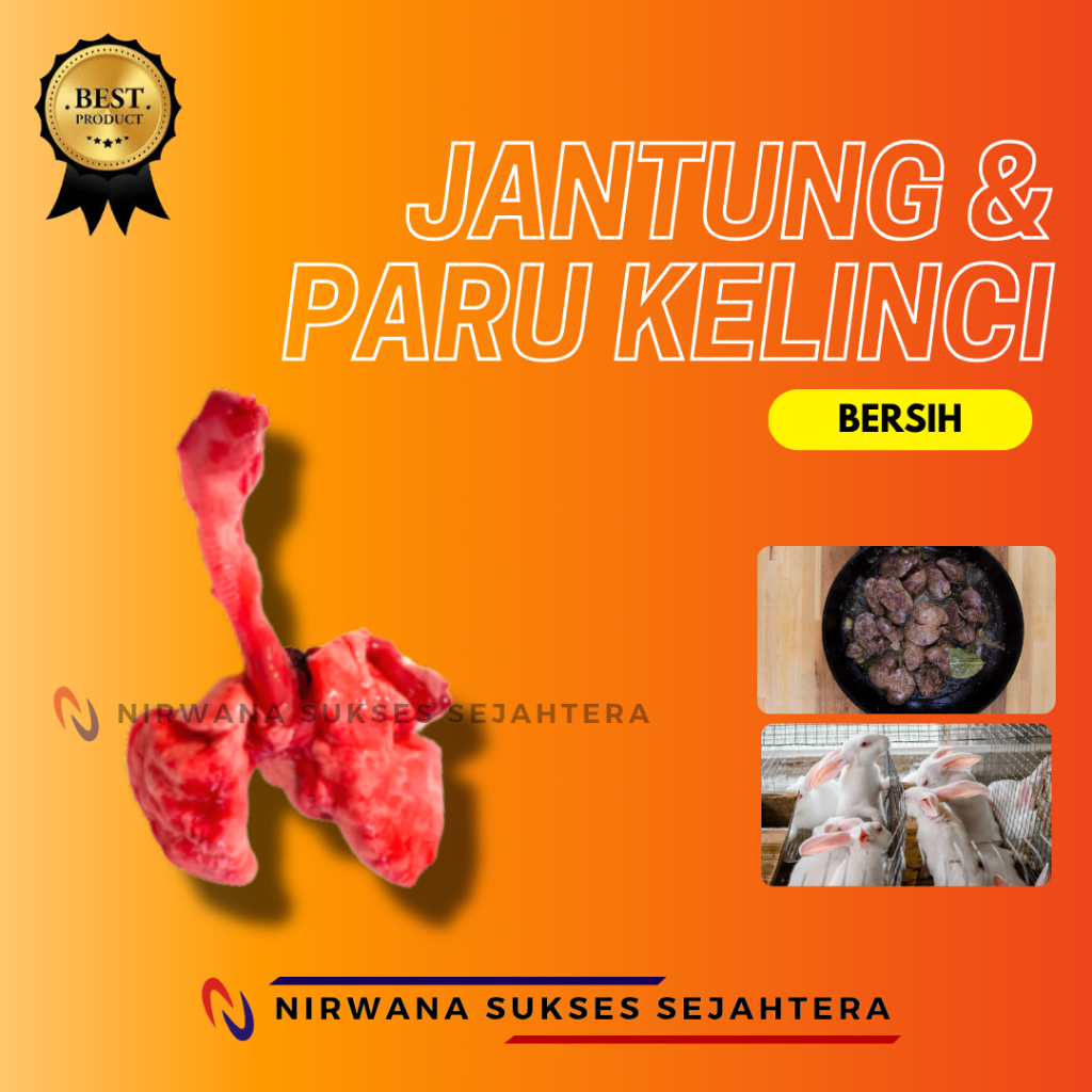 

JANGTUNG & PARU - PARU KELINCI BERSIH / RABBIT LUNGS, HEART