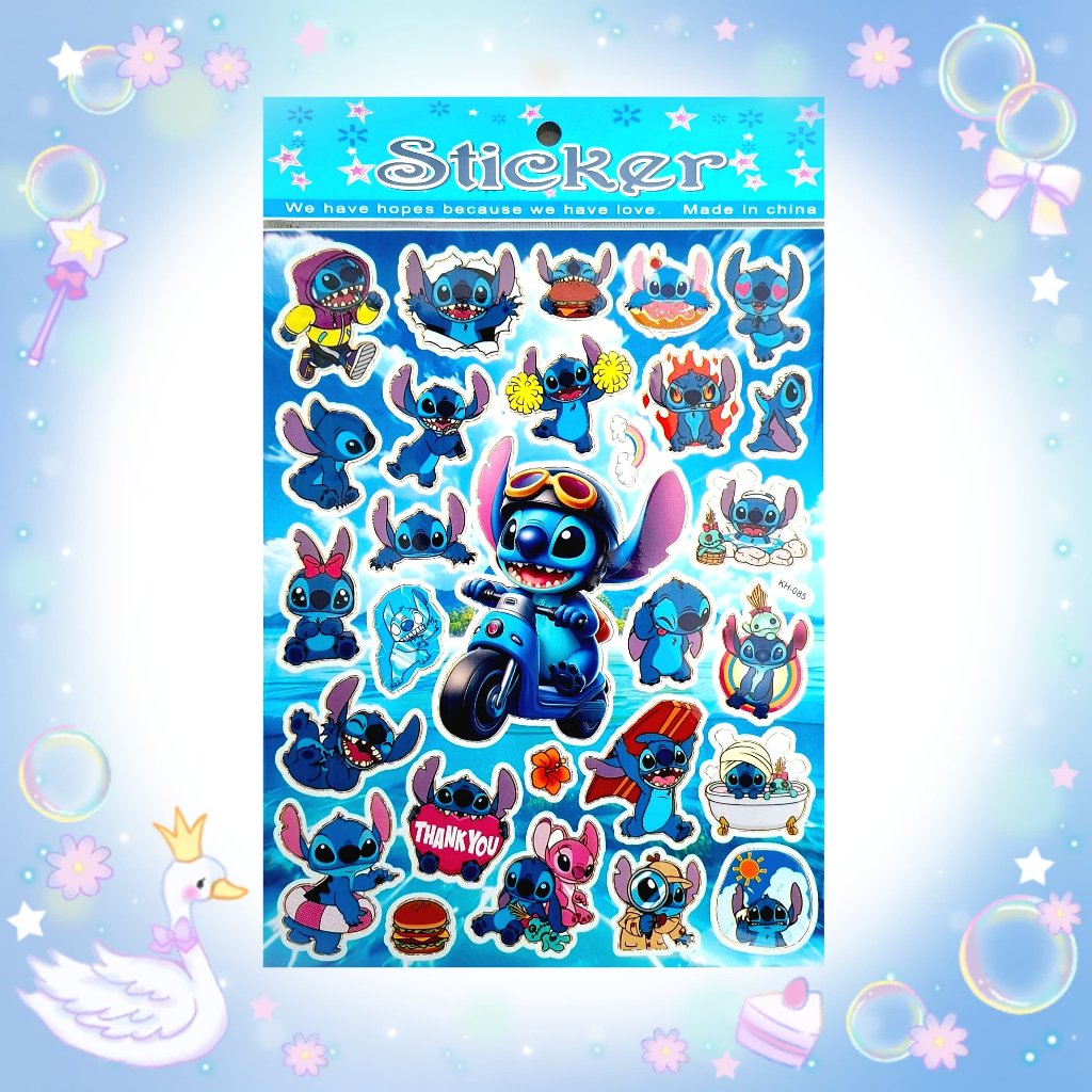 

[KH] Gambar Tempel Laser Sticker Stiker Laser Anak Karakter Kartun Disney Lilo & Stitch
