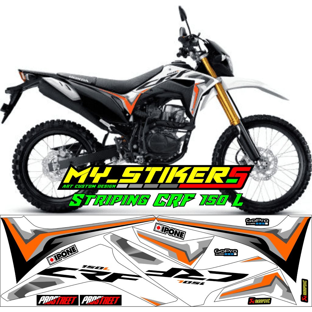 Striping Crf 150 L Motif Original / Stiker Dekal CRF 150 L / Decal CRF 150 L