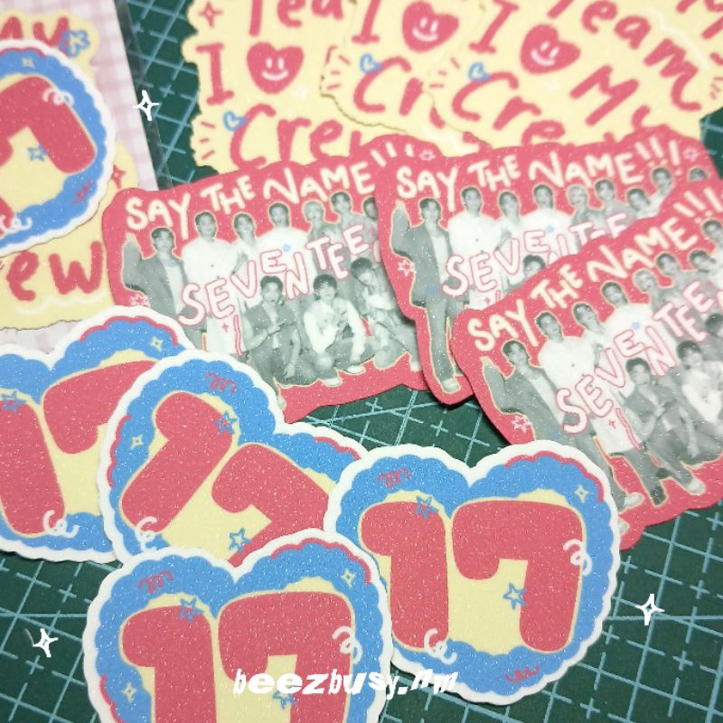 

Vinyl glitter sticker svt die cut - fanmade
