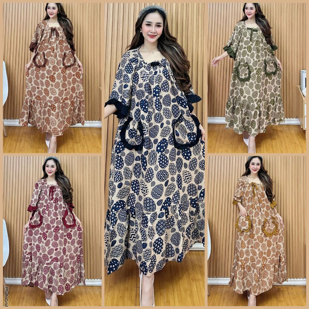 DASTER ANDIN ARAB RIANTI SLEBEW POLOS || RAYON SUPER GRADE A ORI || MODEL RESLETING DEPAN BUSUI & BU