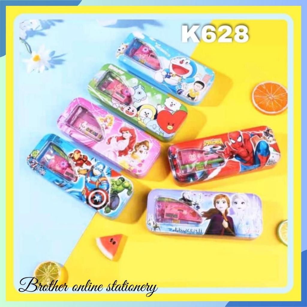 

BOS Kotak Pensil Kaleng 2 Susun Set/Tin Pencil Set Case Box Paket