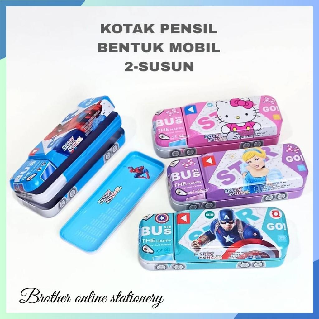 

BOS Kotak Pensil Kaleng Bentuk Mobil/Tepak Pensil Anak/Kotak Pensil