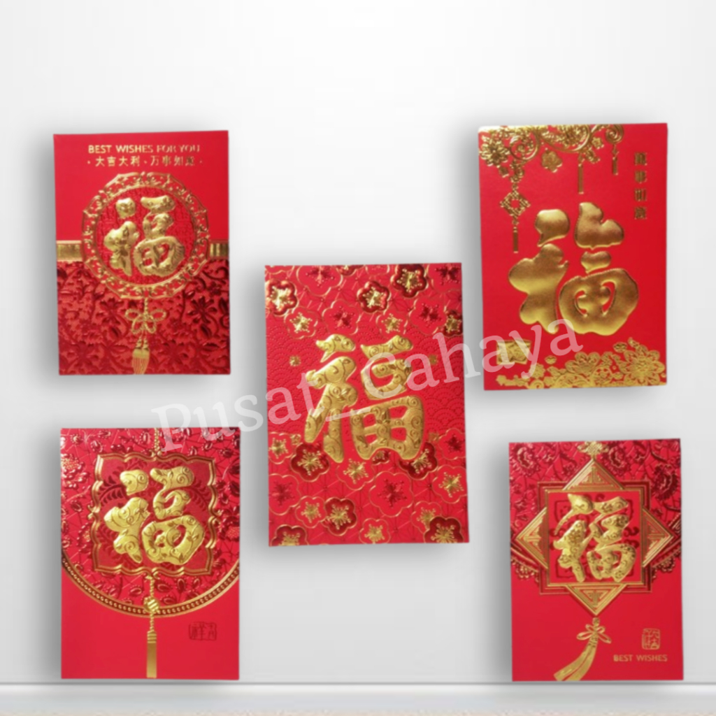 

Angpau Amplop Merah Acara Imlek Wedding Isi 6 Pcs