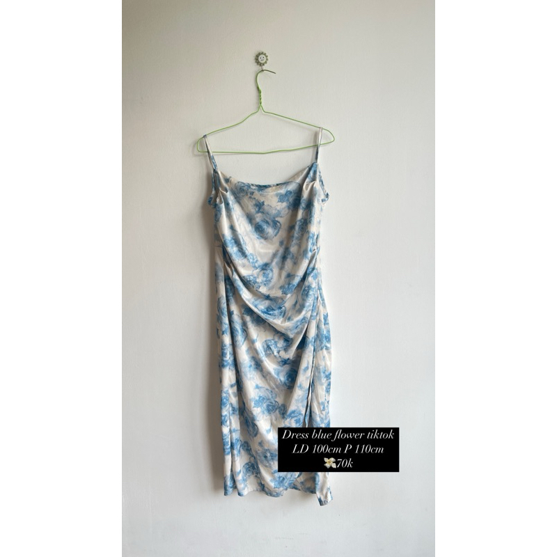 Dress Blue Flower Tiktok
