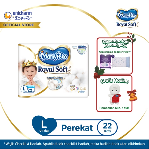 MamyPoko Perekat Royal Soft - L 22 - Popok Tape