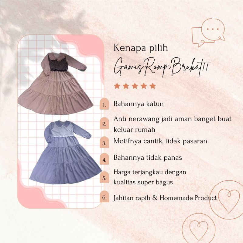 Gamis Rompi Brukat