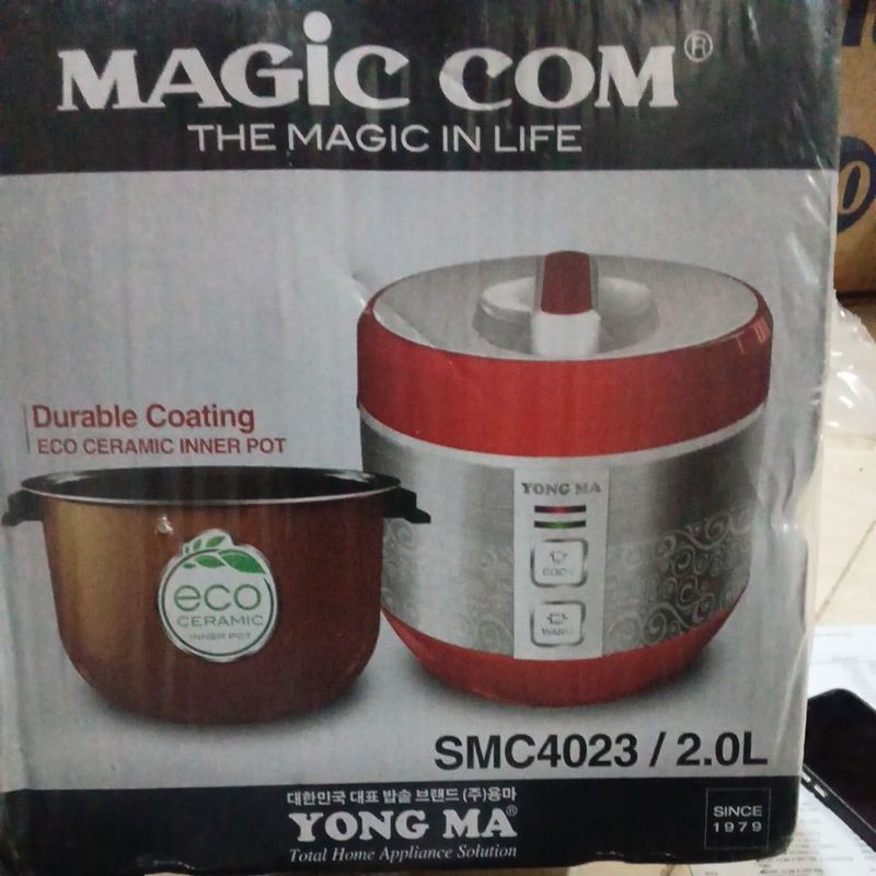 Rice Cooker Yong Ma SMC-7073 2 Liter Hitam - Penghangat dan Pengukus Multifungsi