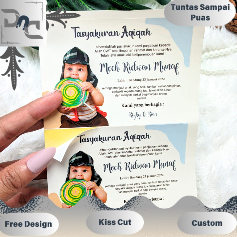 

Dnd Stiker Label Tasyakuran Aqiqah Custom Sticker Nama Bayi Ucapan Kelahiran Akikah