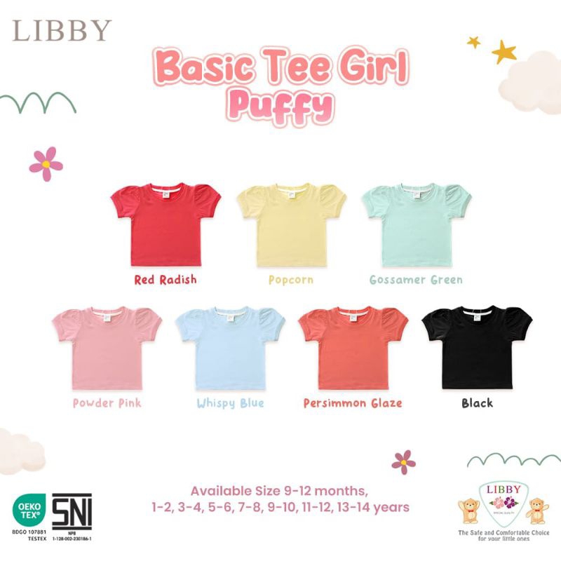 KAOS LIBBY BASIC TEE /KAOS LIBBY ANAK PUFFY