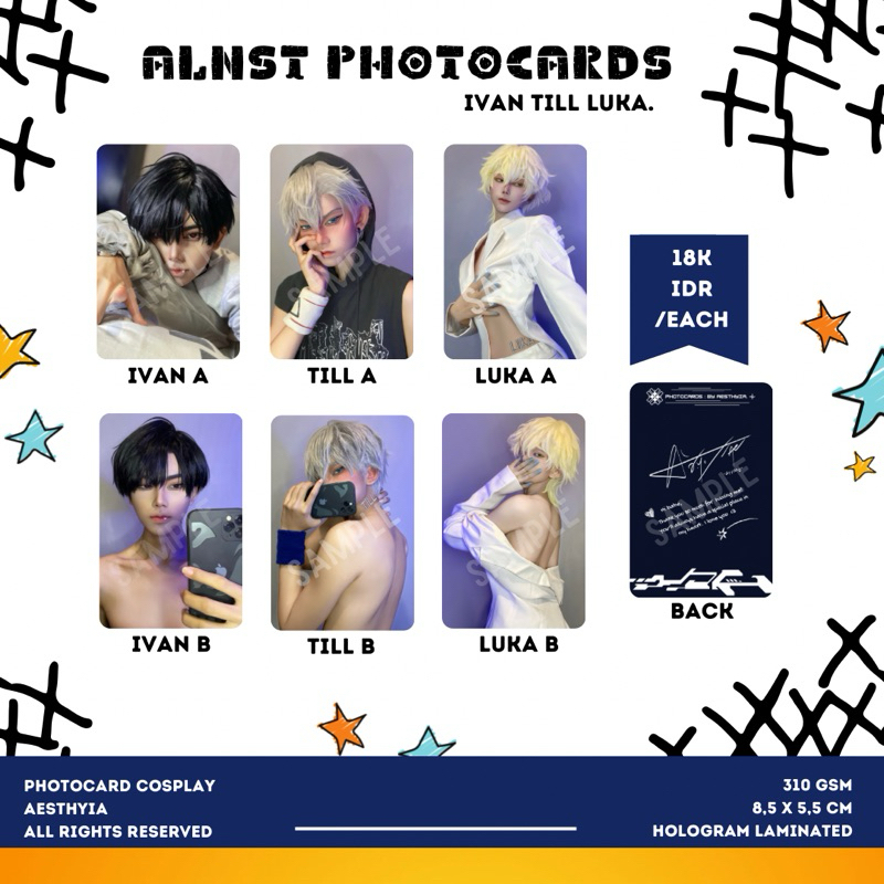 Photocard Cosplay Alien Stage ALNST IVAN TILL LUKA ver. by aesthyia.