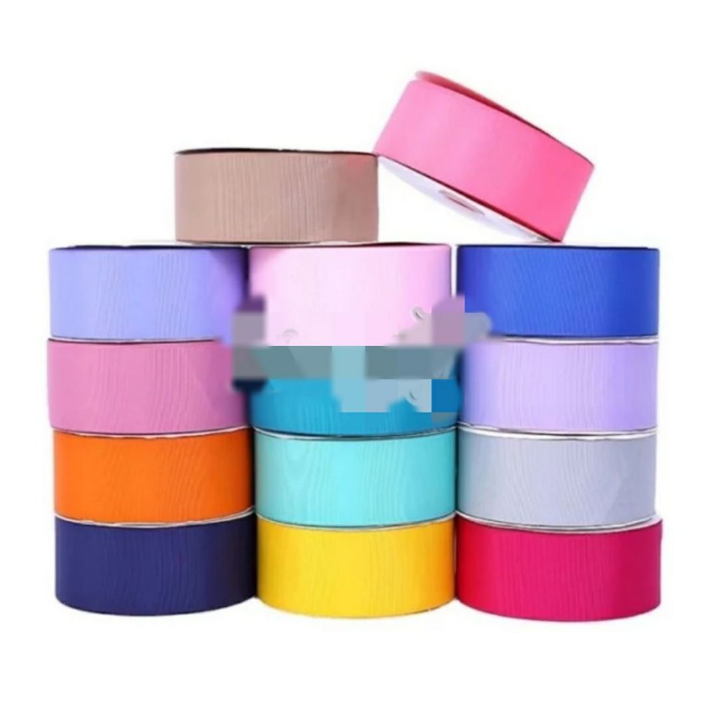 

Pita Grossgrain 1 inch 2.5 cm Salur Grosgrain Kado Parcel Hampers varian warna - Kuning
