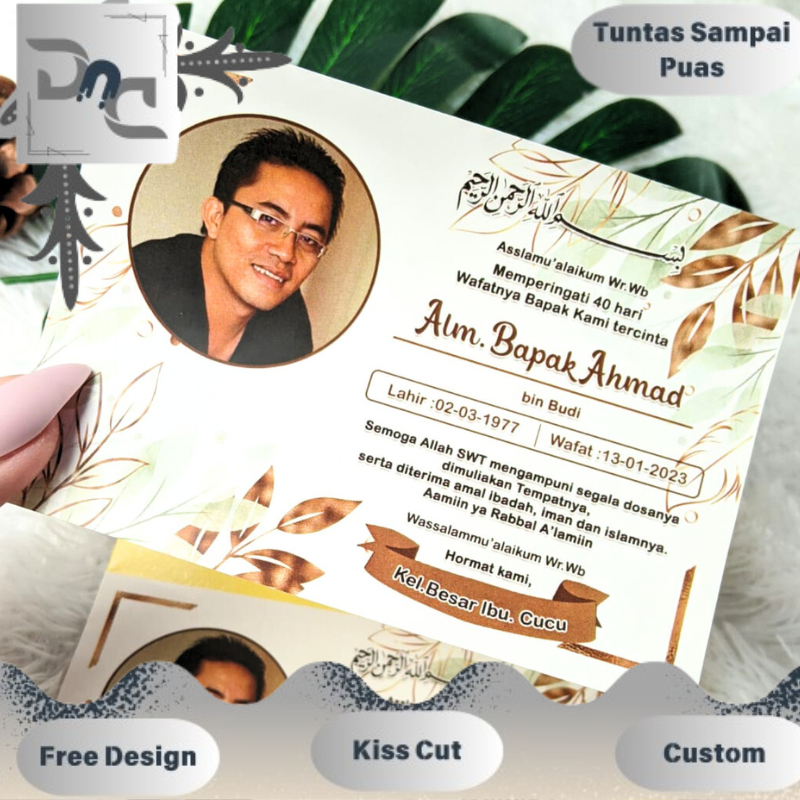 

Sticker dan Card Mengenang Wafatnya Stiker Card Label Tahlil Kartu Mengenang Tahlilan