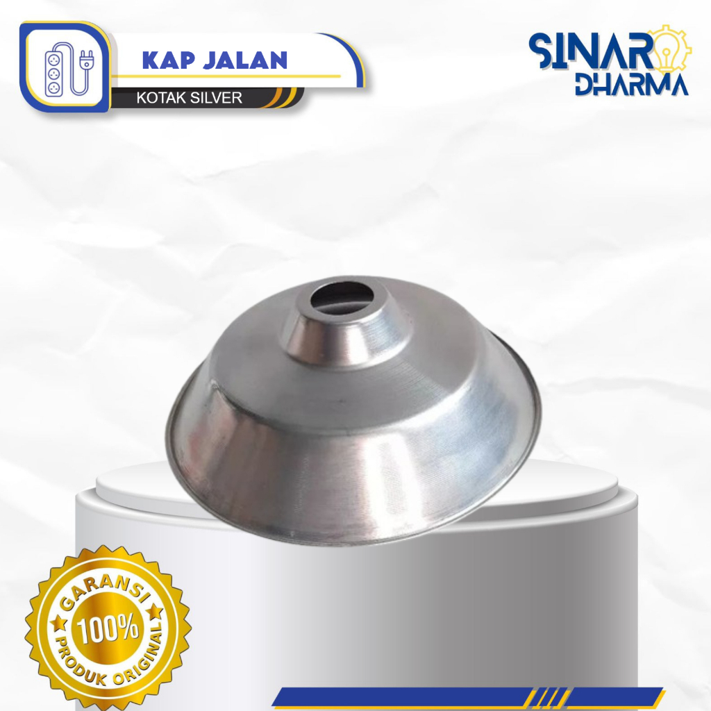 Kap lampu jalan / kap lampu gantung / kap fitting lampu WD E27 silver besar