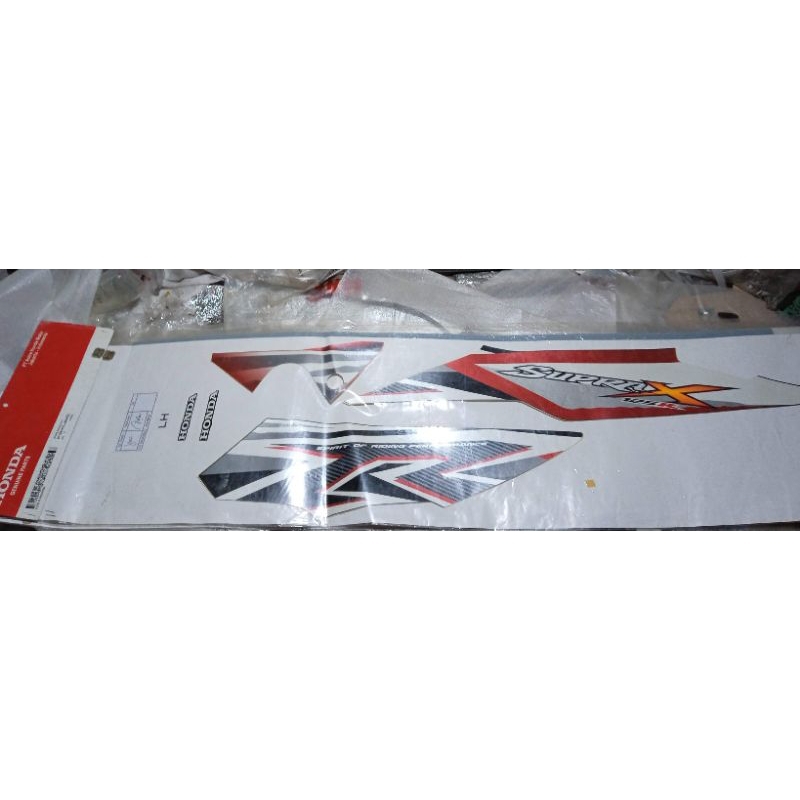 871x0 kyl 690 zcl original AHM Astra Honda motor stripe black red striping stiker box cover body set