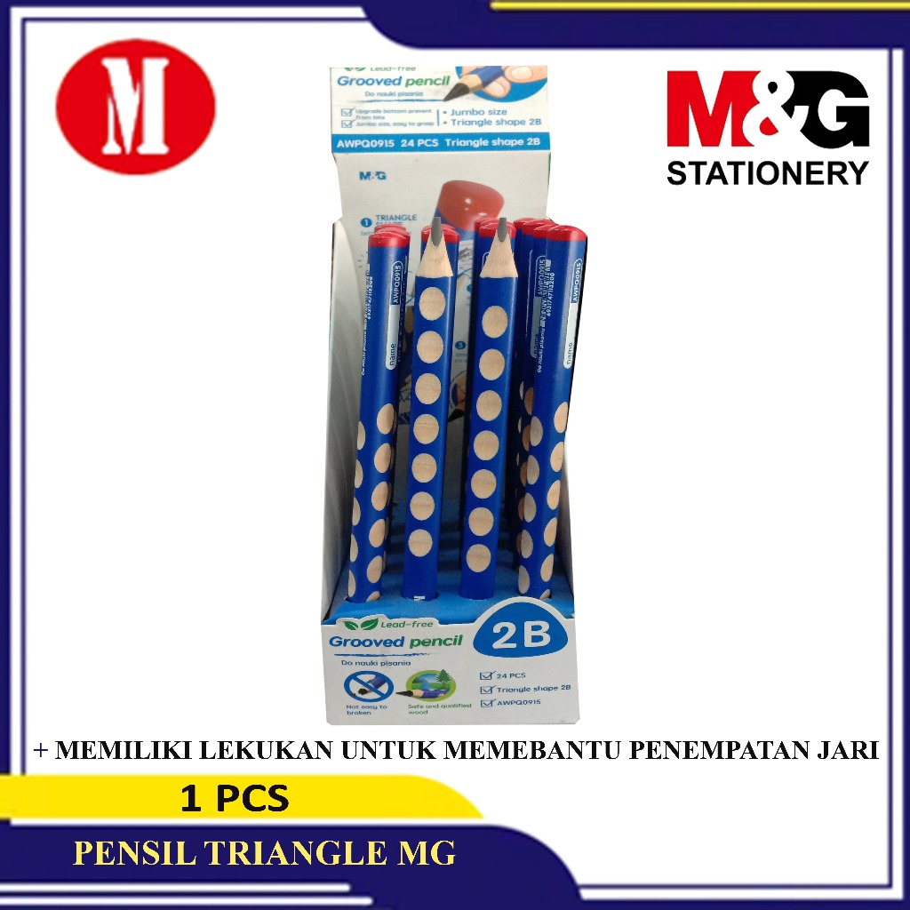 

M&G Pensil Jumbo Grooved Pensil Triangle 2B/ Pensil Segitiga 2B