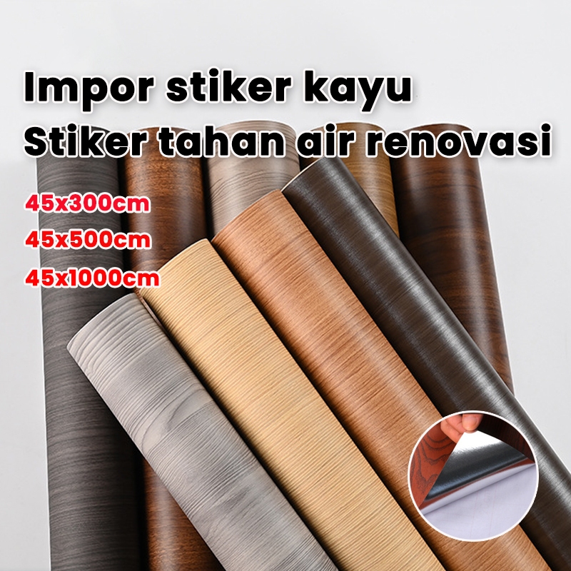 【COD】stiker dinding motif kayu wallpaper motif kayu panel stiker meja kayu stiker lemari kayu