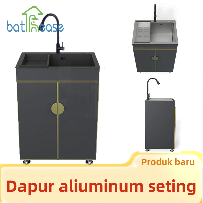 (Cepat)Kitchen Set Aluminium Aluminium Kitchen Set Wastafel Westafel Set KabinetWestafel Kabinet Wes