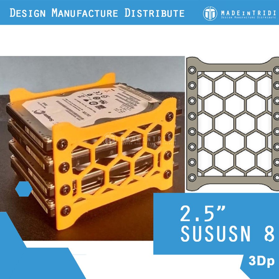 Stand Hdd 2.5" untuk 8 hdd susun sekaligus