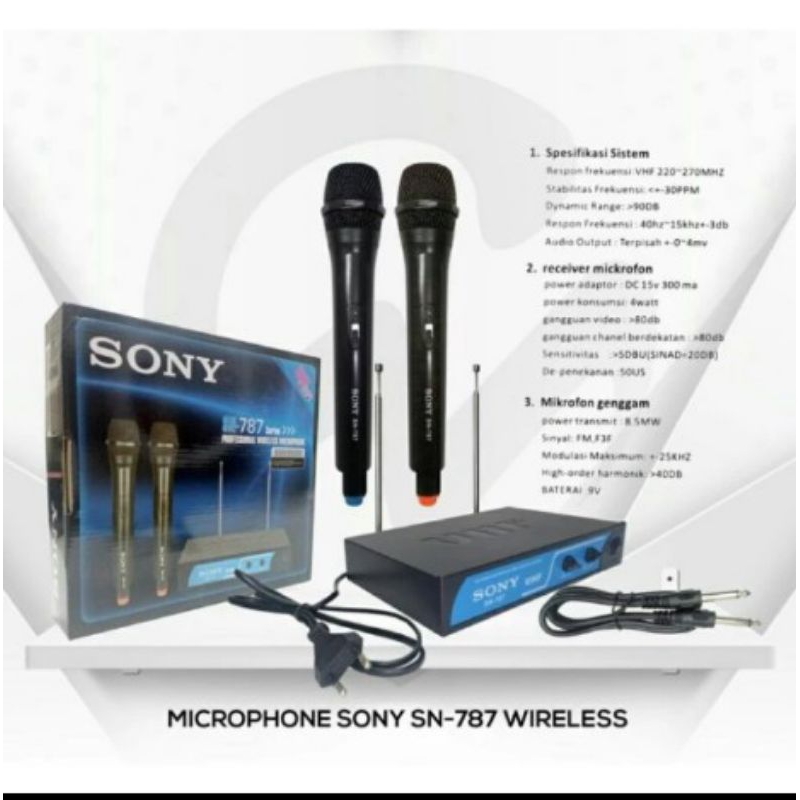 Mic Wireless Sony@ SN 787 Handle SN 787