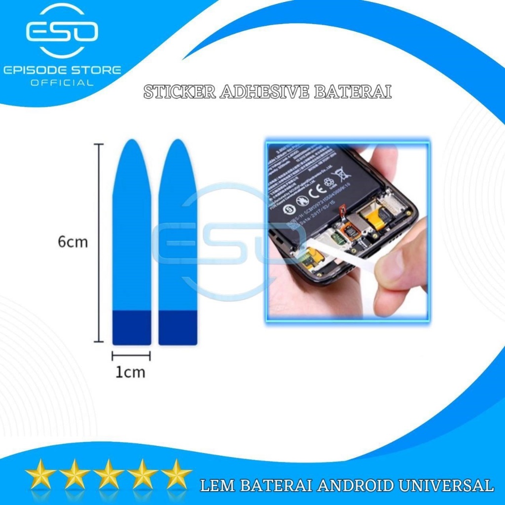 

lem baterai stiker adhesive battery lem tape android universal new