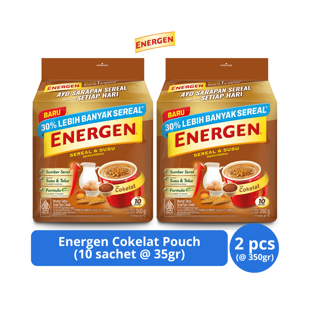 

Energen Cokelat Pouch 10s @ 35gr x 2 pcs