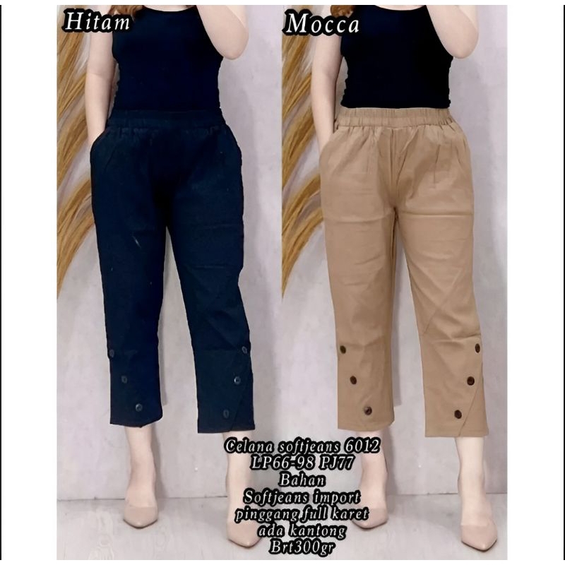 mevin pants celana variasi kancing bb 40-85 kg bahan twill setreat premium tebal melar  halus dan ti