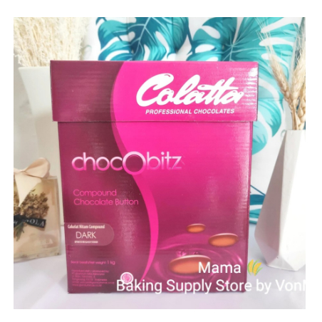 

COLATTA Chocobitz Dark Chocolate Coklat Button Chip Compound Dark 1 kg