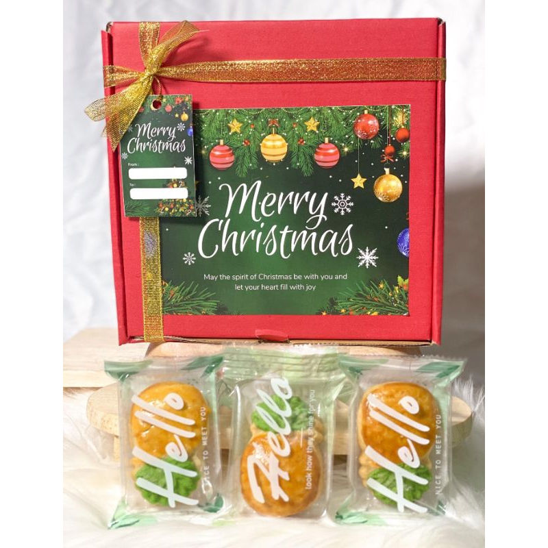Hampers Natal Nastar Taiwan Premium Pineapple Cake isi 12 pcs. Nastar Premium berbentuk Nanas