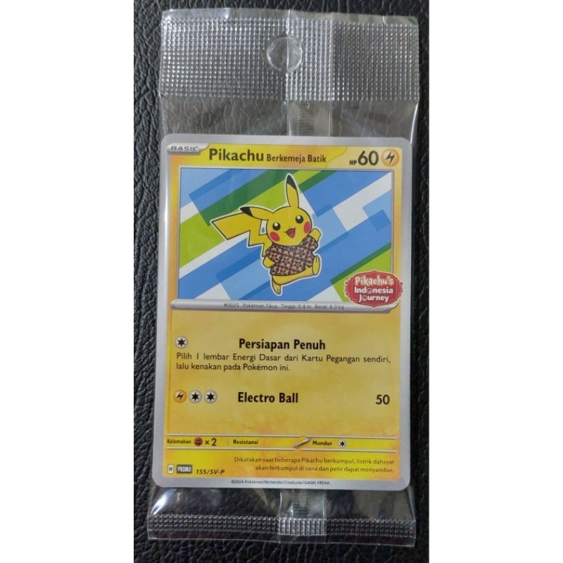 Kartu Pokemon TCG - Pikachu Berkemeja Batik (Staryu) 155/SV-P