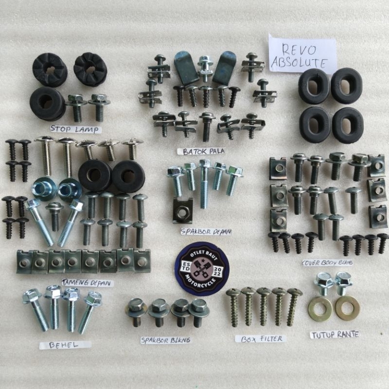 Baut Revo Absolute Fullset Baut Revo Absolute Fullbody Baut Motor Revo Lengkap