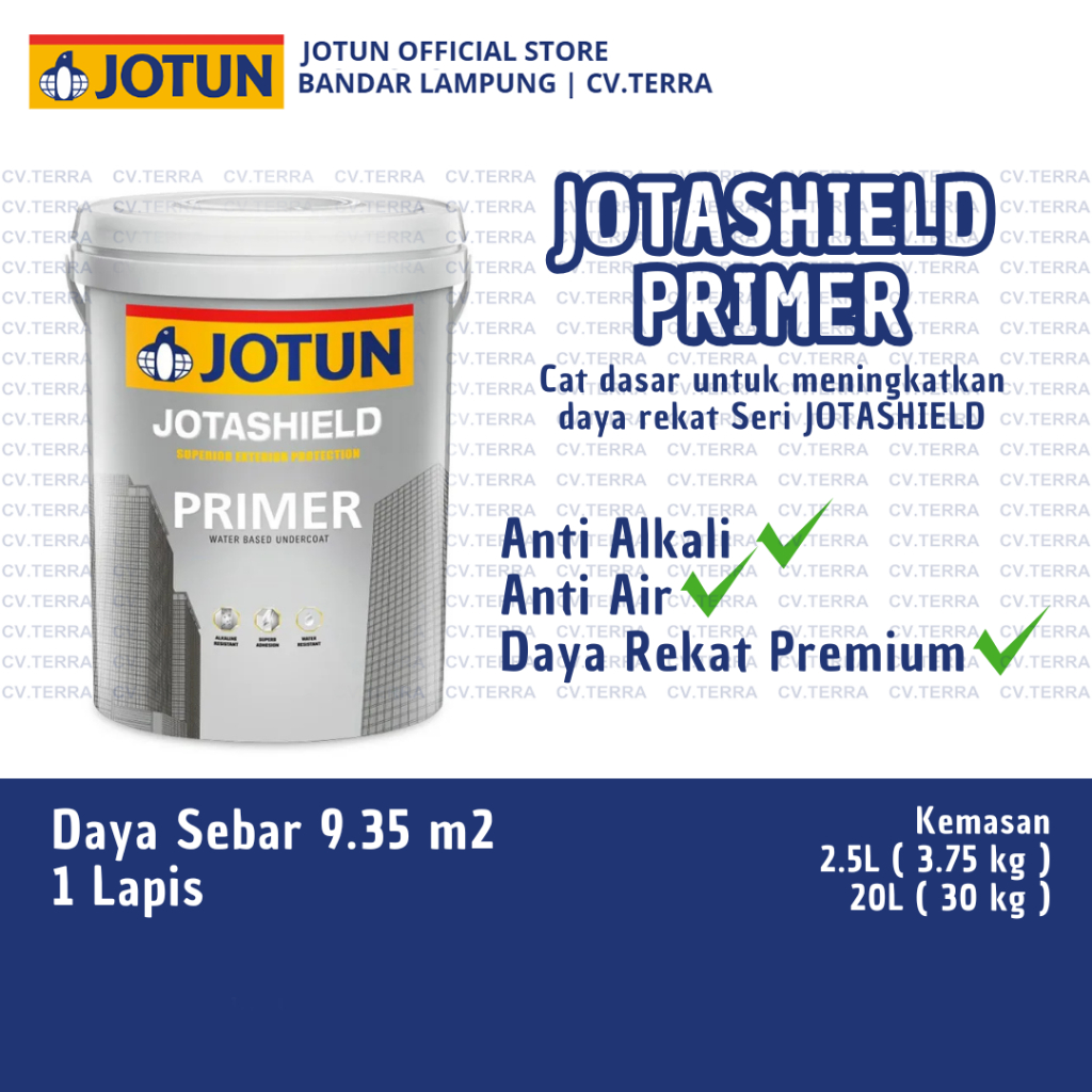 JOTUN JOTASHIELD PRIMER - Cat Dasar Anti Alkali Premium Seri Jotashield - 20 Liter