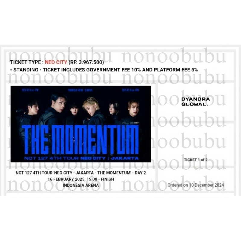 TIKET KONSER NEO CITY DAY 2 - NCT 127 TOUR THE MOMENTUM IN JAKARTA